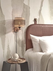 Aplica de perete eco din bambus Bhutan/Shade 2520 bl/nat, nat