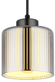 Pendul design modern FELICIA negru/crom 16056H GL