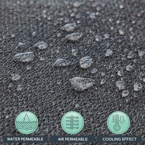 Parasolar dreptunghiular, 5 × 7 m, poliester, respirabil