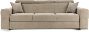 Canapea Extensibilă 3 locuri BELLAGIO, cu tetiere reglabile, 242x95x99 cm, Bej-Enjoy