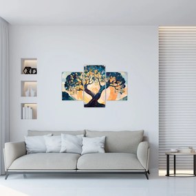 Tablou – Mozaic – soare și arbore II. (90x60 cm)