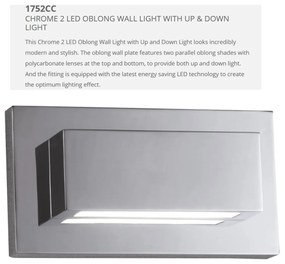 Aplica LED moderna design ambiental minimalist Wall crom 1752CC SRT