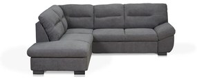 Coltar stanga extensibil, Toronto, 218 x 262 x 94 cm, lada de depozitare, gri