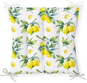 Pernă pentru scaun cu amestec de bumbac Minimalist Cushion Covers Lemons, 40 x 40 cm