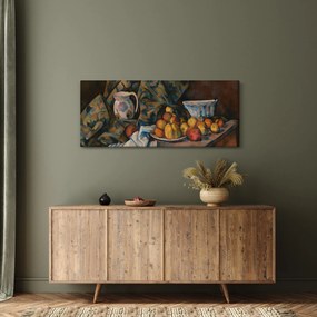 Tablou - Paul Cézanne, Still Life with Apples and Peaches, reproducere (120x50 cm)