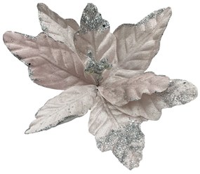 Ornament brad Craciunita Hope 20cm, Roz pudra