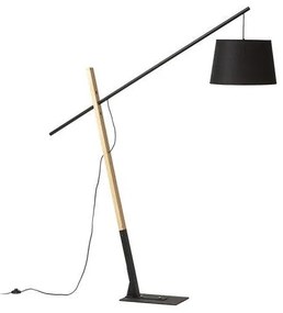 Lampa decorativa DANTE cu suport negru lemn 230V E27 25W