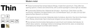 Lampadar, Lampa de podea LED cu Spot Directionabil, Thin alama