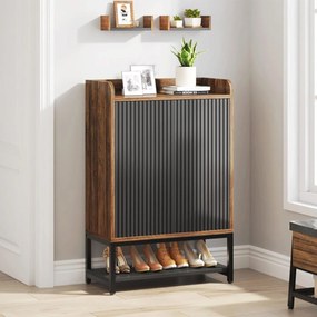 PANI6 - Pantofar 75 cm cu 5 rafturi, pantofare, depozitare pantofi, mobilier hol - Maro - Negru