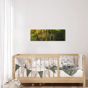 Tablou - Pădure de poveste (cu ceas) (90x30 cm)