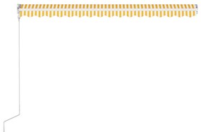 Copertina retractabila automat, galben si alb, 400 x 300 cm Galben si alb, 400 x 300 cm
