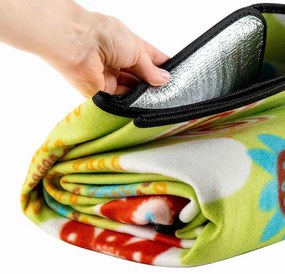 Patura pentru picnic Muhler 2 x 0,8 m, Bumbac perlat + polar, Verde