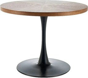 Masa AMADEO, stejar/negru mat, 100x76 cm