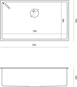 Chiuveta inox ANTHONY 80 crom periat