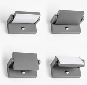 Redo 90587 - Lampă LED de exterior cu senzor FLIP, 20W, 230V, 3000K, IP54, antracit