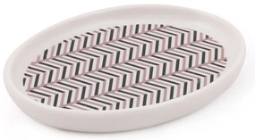 Set de accesorii de baie negru-alb din polirășină Lidya – Mioli Decor