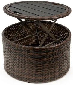 Deuba Pat de gradina ratan LAZY - maro 186 cm