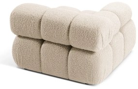 Modul pentru canapea modulară bej cu tapițerie din țesătură bouclé (cu colț pe partea stângă ) Bellis – Micadoni Home