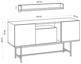 Consola Lelia Sapphire Oak