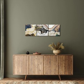 Tablou - Marmură design (cu ceas) (90x30 cm)