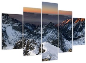 Tablou - Răsărit de soare în munți (150x105 cm)