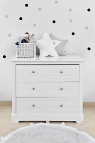 Comoda Marylou alba cu 3 sertare L102,6 cm