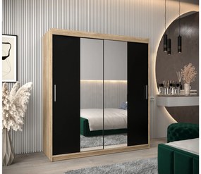 Dulap de haine 180 cm Toki 1 (stejar sonoma + negru mat). 1064927