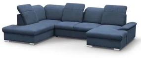 Coltar extensibil forma U albastru inchis Cairo