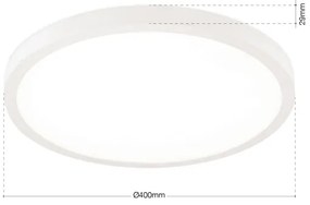 Orion - Plafonieră LED dimabilă DISC, 30W/230V, 2700/3000/4000K, Ø 40 cm, alb