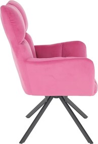 Scaun de design, ţesătură roz, KOMODO