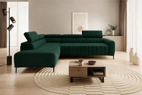 Coltar extensibil stofa catifelata GANDI 120, sezlong stanga, stofa ve