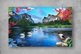 Tablou Canvas - Lacul lebedelor