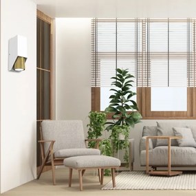 Aplică WALL 1xGU10/8W/230V albă/alamă