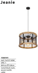 Pendul design industrial Jeanie negru, maro