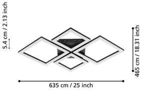 Plafonieră smart LED 42 W PARANDAY-Z – EGLO