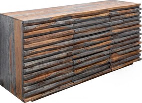 Comoda TV eleganta Relief 160cm Sheesham gri