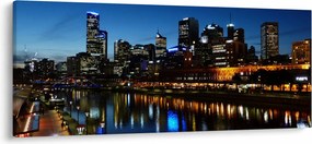 Tablou cu noaptea în Melbourne (120x50 cm)