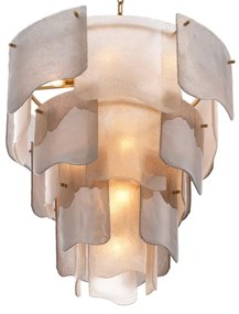 Candelabru LUX design deosebit Asinara L, sticla fumurie