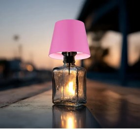 Globo 58488P-LED Lampă de masă VANNIE, reglabilă, cu control tactil, reîncărcabilă, pentru exterior, 3W/5V IP54 1800mAh roz