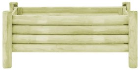 Strat inaltat de gradina, 100 x 60 x 42 cm, lemn de pin tratat 1, 100 x 60 x 42 cm
