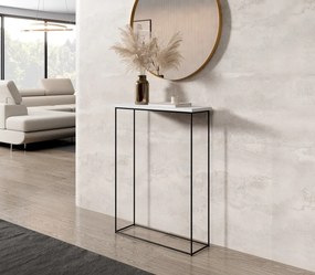 Consolă hol, 60x20x80 cm Sili 2, ADRK Furniture (Culoare: Negru / Alb)