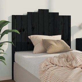 vidaXL Tăblie de pat, negru, 106x4x110 cm, lemn masiv de pin