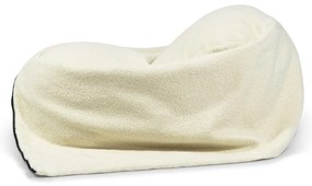 Fotoliu puf pentru copii crem cu tapițerie din țesătură bouclé Cocoon 80 – SLOWDOWN