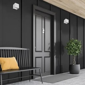 Aplica de perete iluminat exterior ambiental IP54 Solin alba