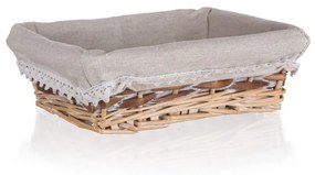 Coș din răchită Home Decor Duo, 21 x 16 x 6,5 cm, 21 x 16 x 6,5 cm