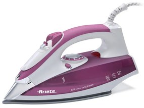 Fier de calcat Ariete STEAM 6215/00, 2200W, 0.28 L, Placa de otel, Auto-curatare, Roz