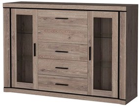 Vitrină Douglas 07 (cu iluminat LED) (Stejar trufă). 1055559