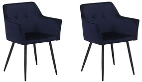 Set 2 buc. scaune pentru sufragerie Jardim (albastru închis). 1009949