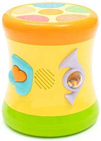 Tobă dinamică Baby Mix reversibil, galben
