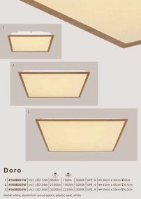 Plafoniera LED cu aspect lemn design slim DORO 24W